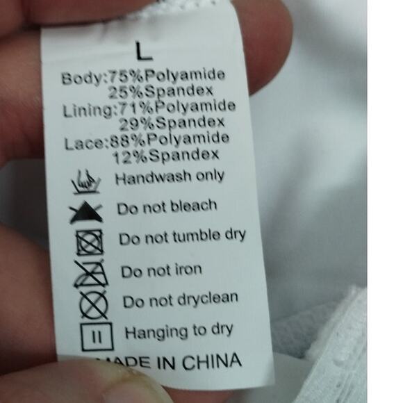 Hey Girl NWT Size Large White Butt Lifter Shapewear Lace Trim Panty Shorts - Picture 5 of 6